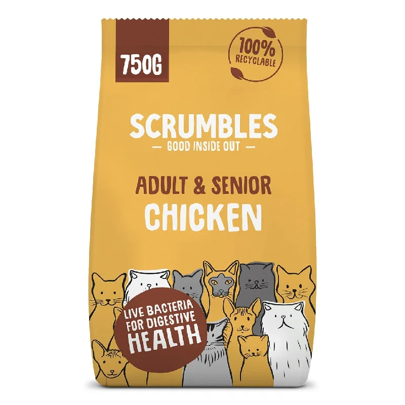 Scrumbles Chicken Dry Cat Food for Adult and Senior Cats