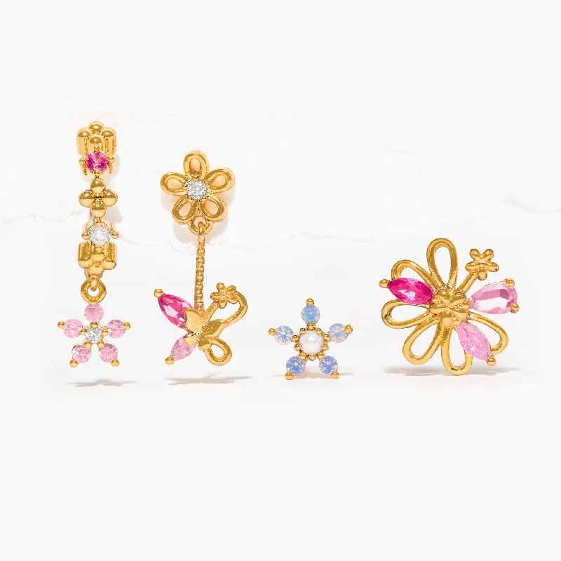 Blushing Blooms Earring Set