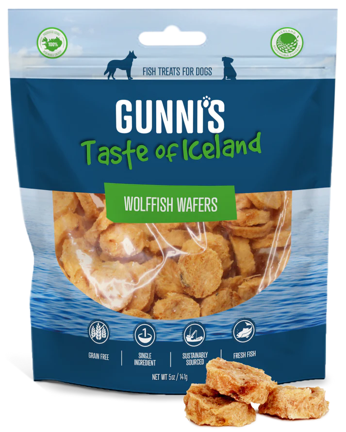 Gunni's Taste of Iceland Wolffish Wafers-5oz