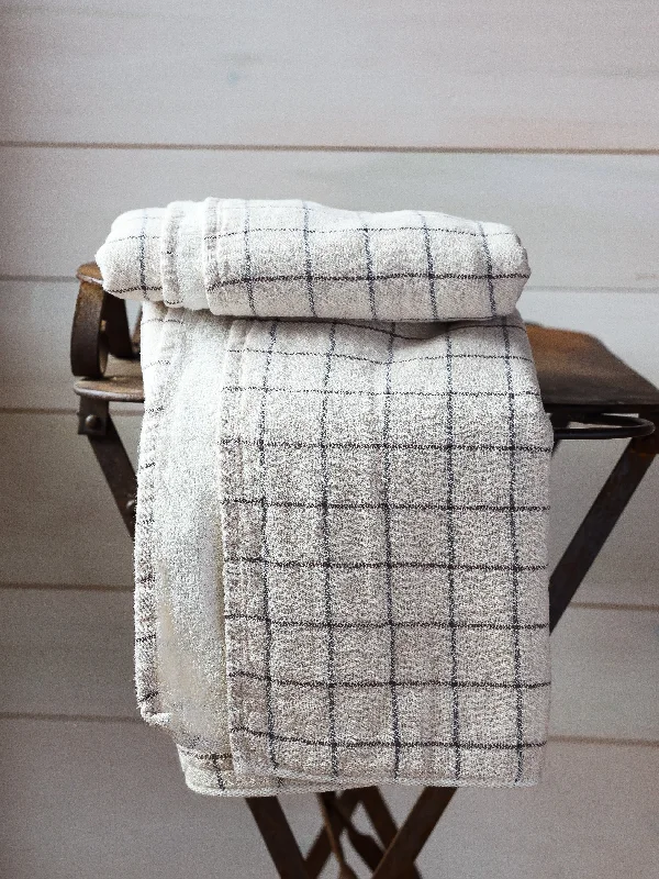 Organic Cotton Towel in 'Earl Gray Graph' - in 2 sizes