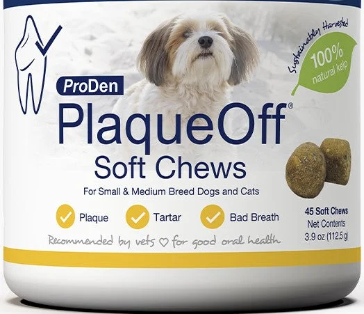 ProDen PlaqueOff Soft Dental Chews for Small & Medium Dogs