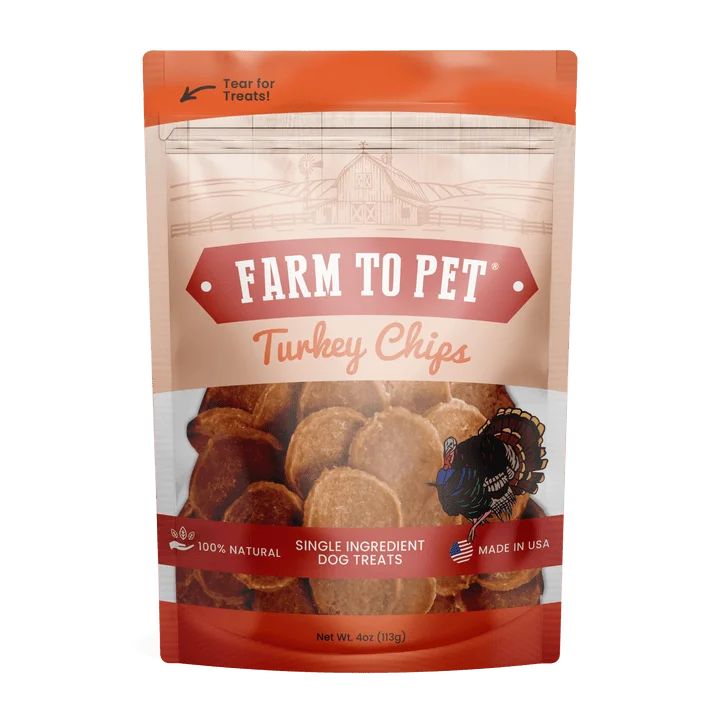 Farm To Pet Turkey Chips Single Ingredient Dog Treats