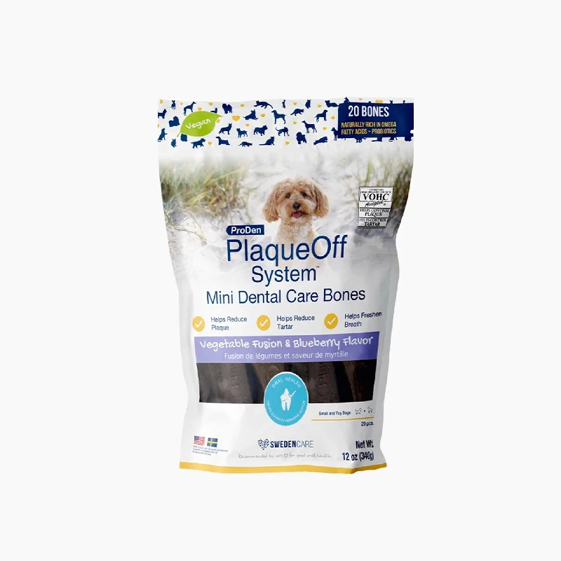 ProDen Plaqueoff Dental Care Bones Mini Vegetable Fusion & Blueberry Flavor Chew for Dogs - 12 oz (Copy)