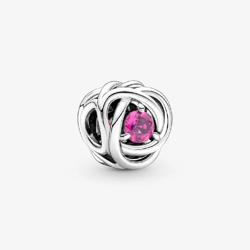 PANDORA : October Pink Eternity Circle Charm