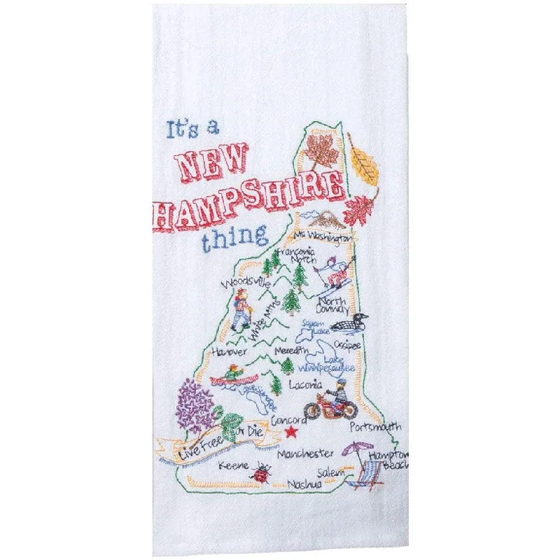 Kay Dee Designs : "It's a New Hampshire Thing" Embroidered Flour Sack Dish Towel