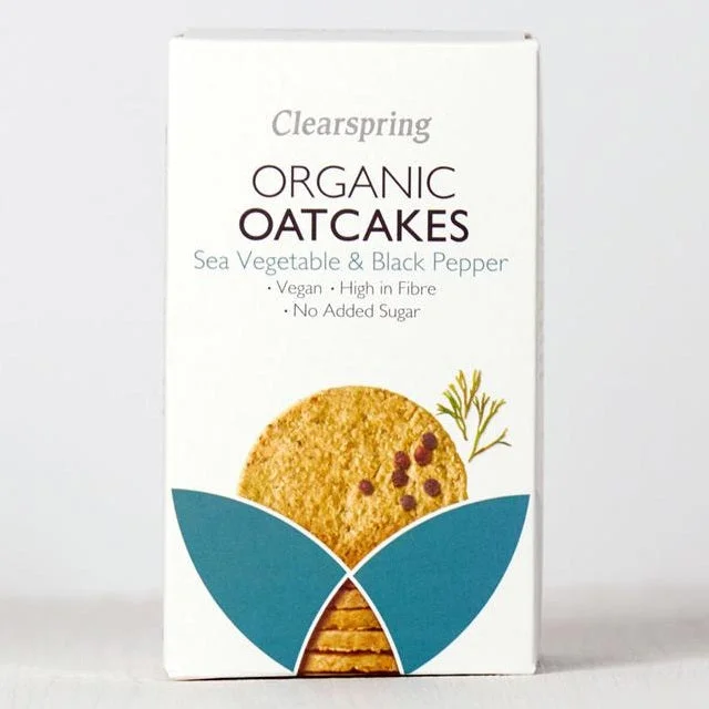 Clearspring Sea Vegetable & Black Pepper Organic Oatcakes 200g