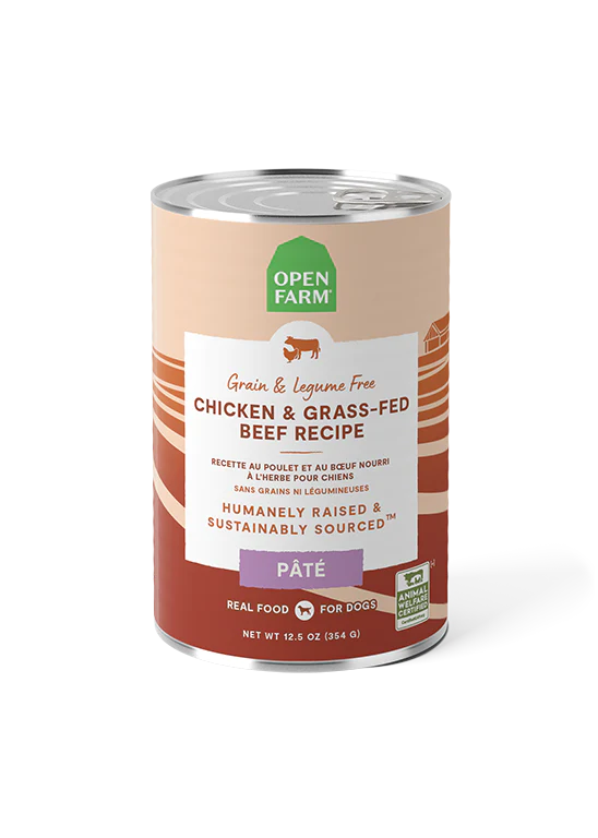 Open Farm Chicken & Grass Fed Beef Pate for Dogs