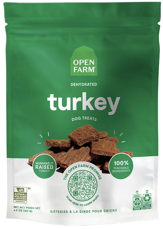 Open Farm Dehydrated Turkey Jerky Dog Treats, 4.5oz