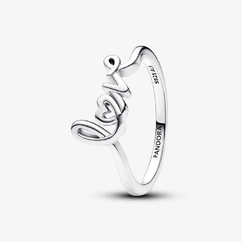 PANDORA : Handwritten Love Ring - Sterling Silver