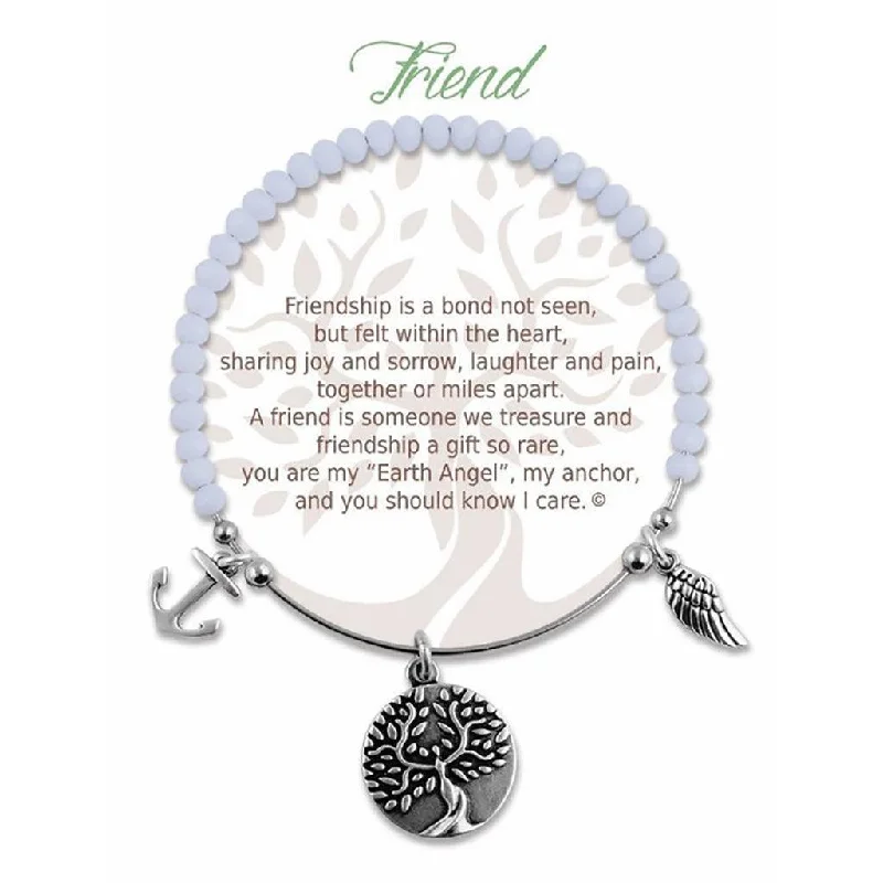 Earth Angel : Friend Radiant White Stone Bracelet