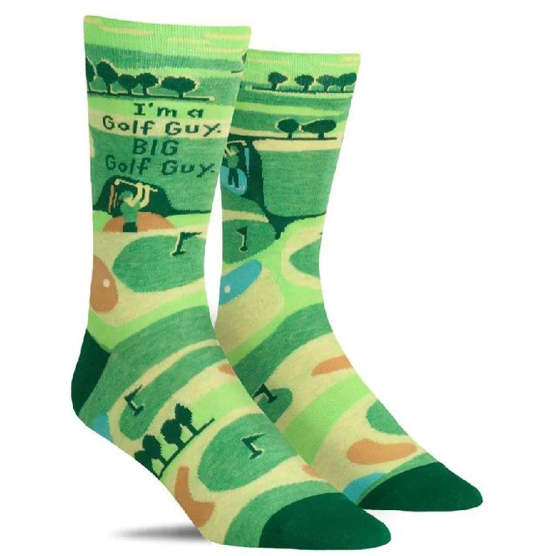 Blue Q : Men's Crew Socks - "I'm A Golf Guy. Big Golf Guy"