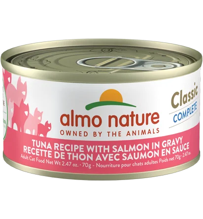 Almo Nature Classic Complete Tuna Recipe With Salmon in Gravy Cat Food-2.47 oz