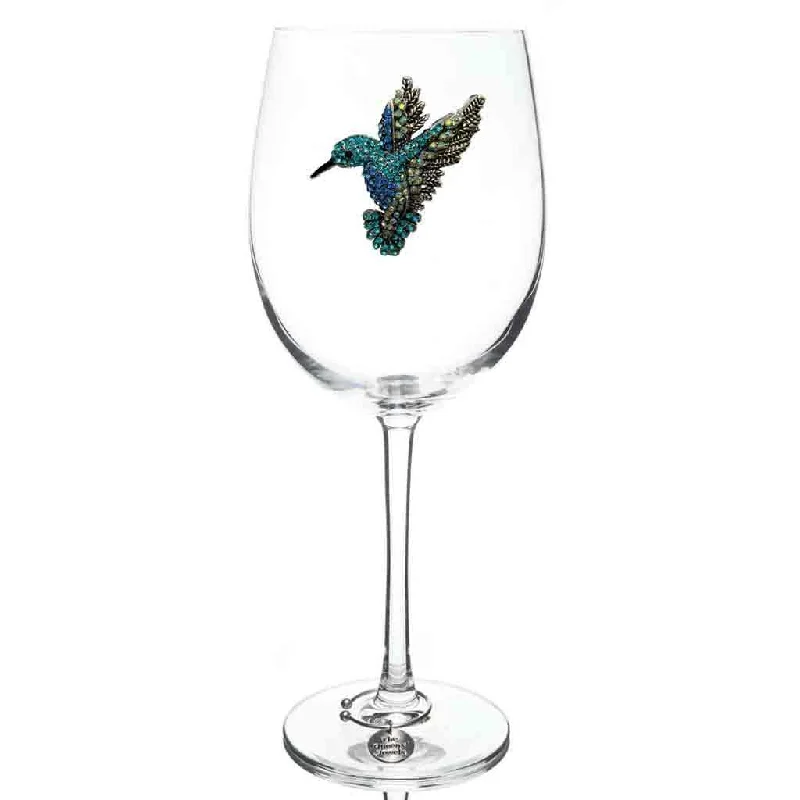 The Queens' Jewels : Hummingbird Jeweled Stemmed Wineglass