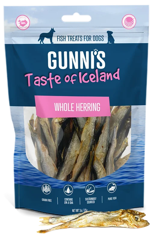 Gunni's Taste of Iceland Whole Herring Dog Treats