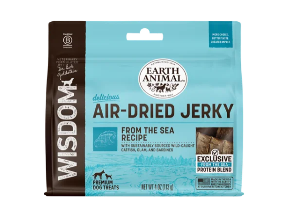 Earth Animal Wisdom Air-Dried From The Sea Recipe Jerky Treat For Dogs