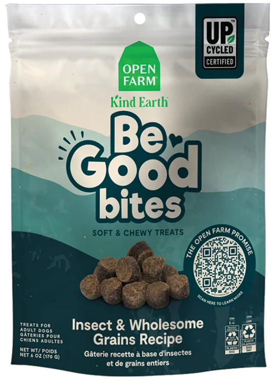 Open Farm Be Good Bites Insect & Wholesome Grains Soft & Chewy Dog Treats, 6oz