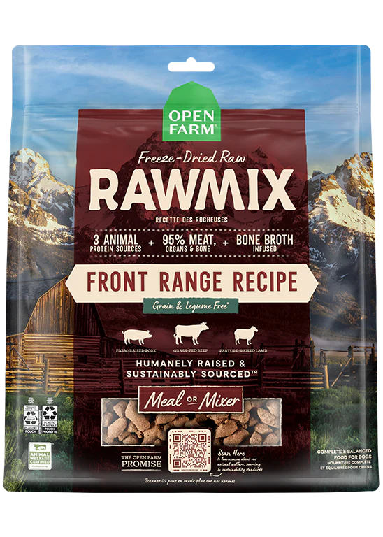 Open Farm Raw Mix Grain Free Front Range Freeze Dried Raw Recipe-13.5 oz