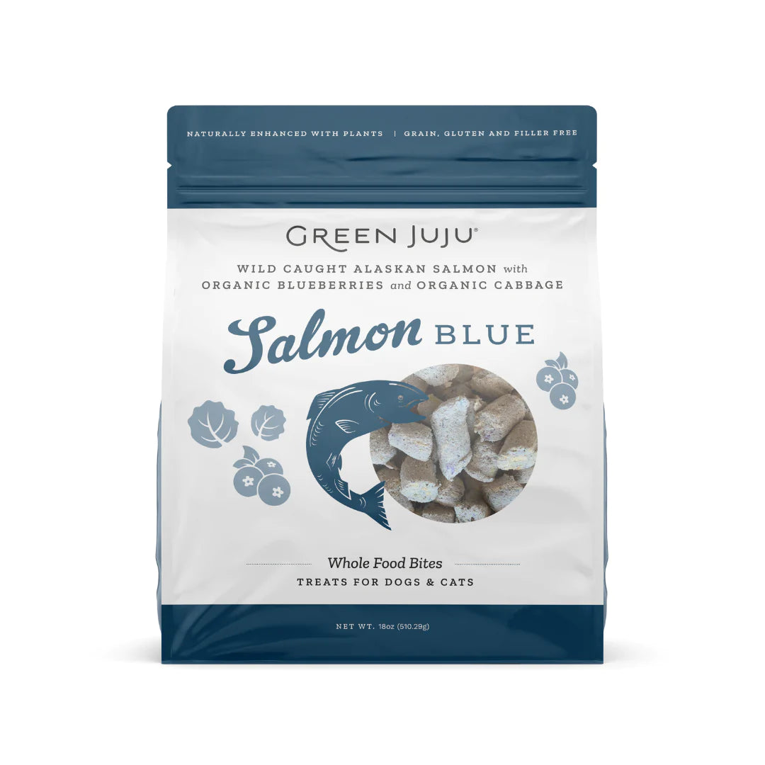 Green JuJu Freeze Dried Salmon Blue with Organic Butternut Blueberries & Cabbage