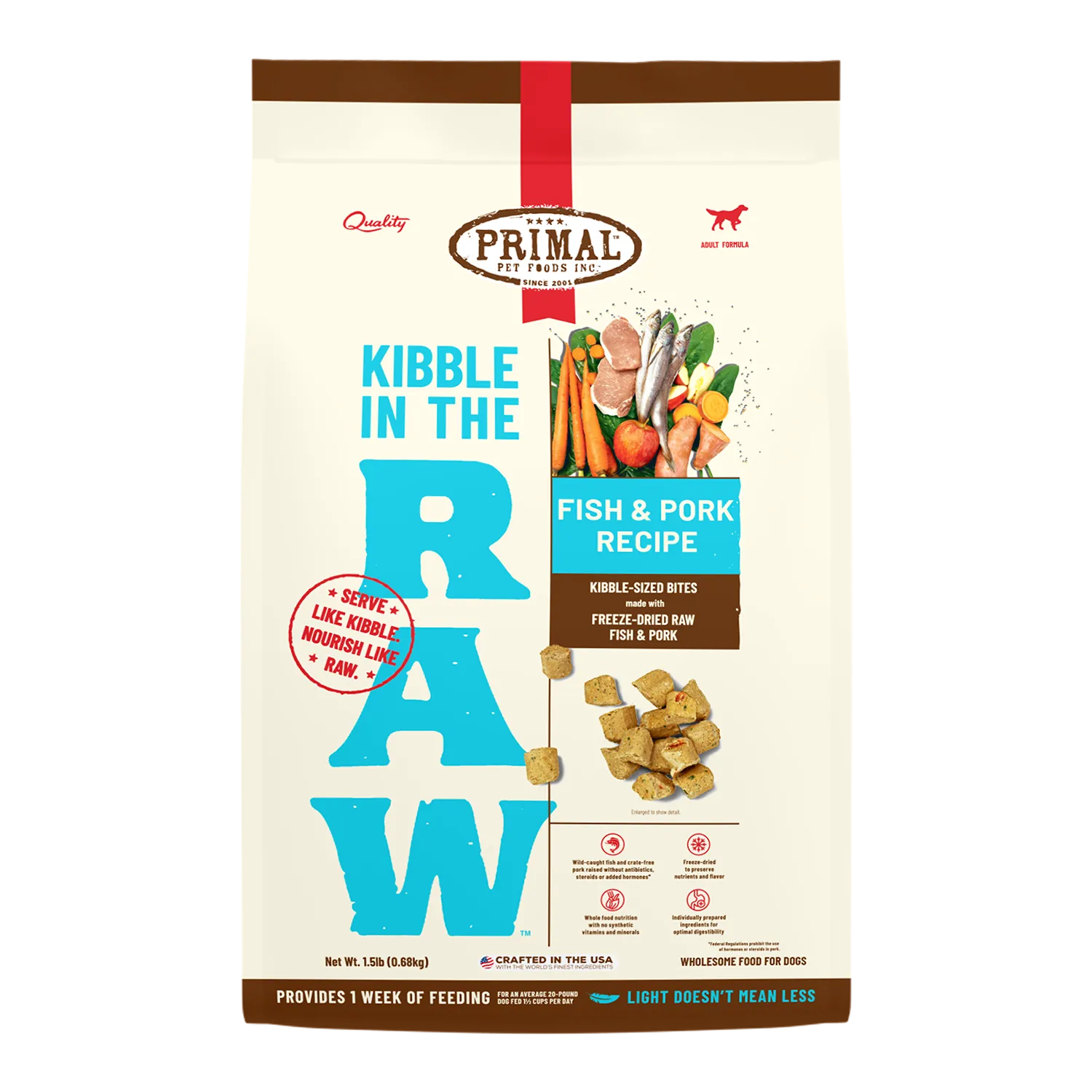 Primal Kibble In The Raw Fish and Pork Recipe For Dogs