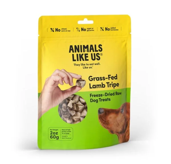 Animals Like Us Freeze Dried Grass-Fed Lamb Tripe Dog Treats-2 oz