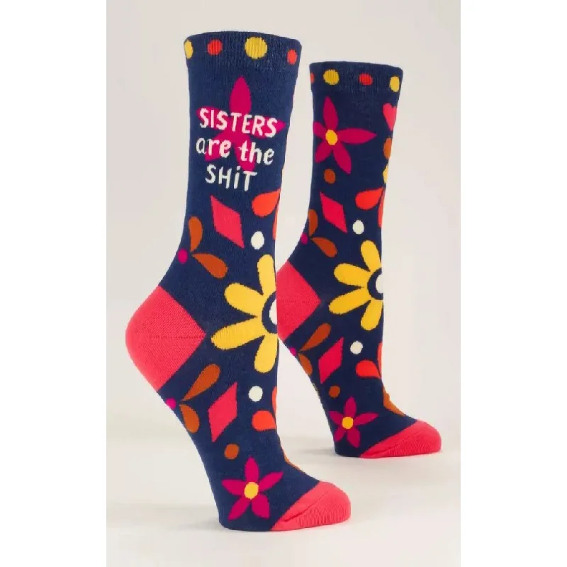 Blue Q : Women's Crew Socks -SISTERS ARE THE SHIT