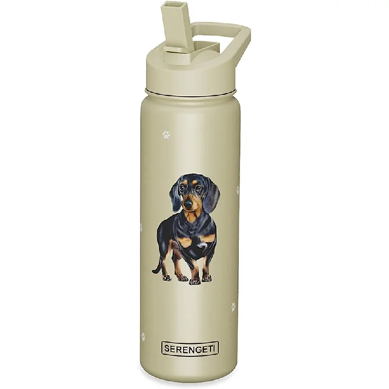 E & S Pets : Serengeti Dachshund, Black 24 oz Water Bottle