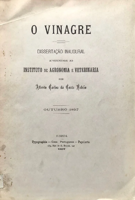 O Vinagre (Alberto Carlos da Costa Falcao)