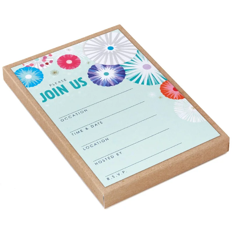 Hallmark : Color Bursts Party Invitations, Pack of 20