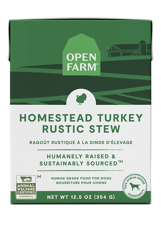 Open Farm Homestead Turkey Rustic Stew Wet Dog Food, 12/12.5oz