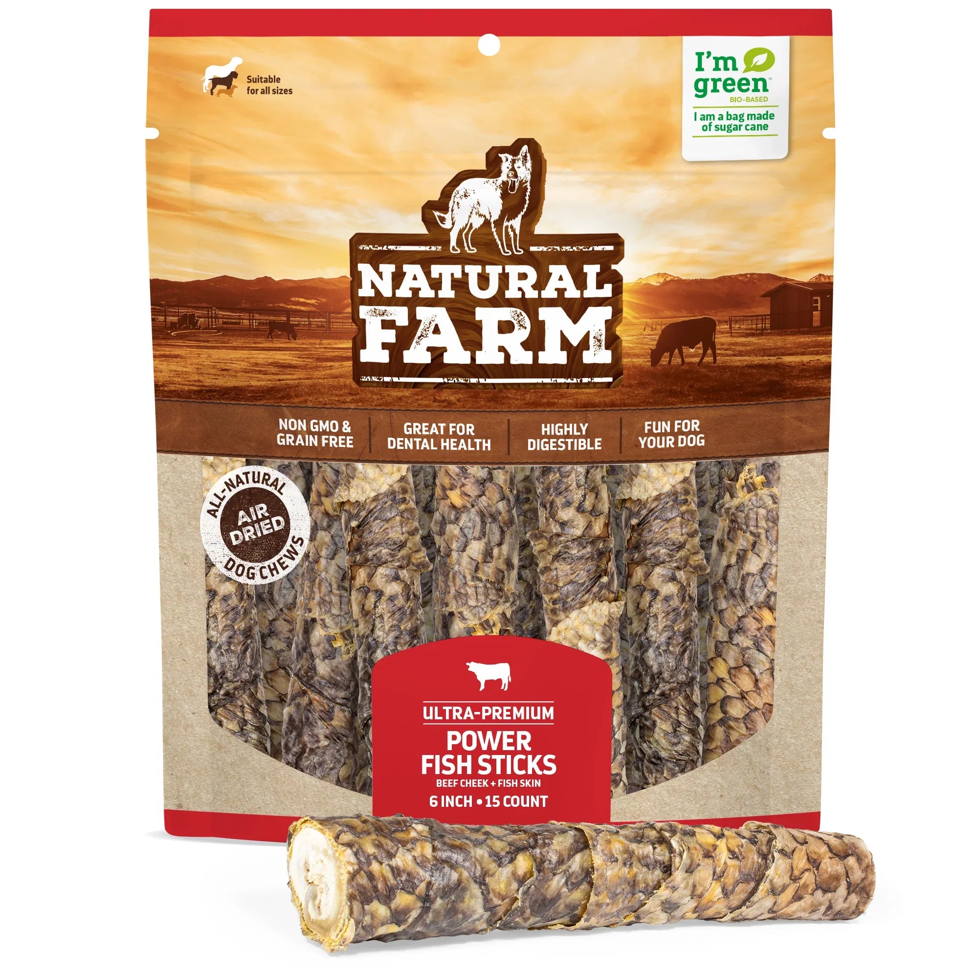 Natural Farm Power Fish Sticks Dog Treats