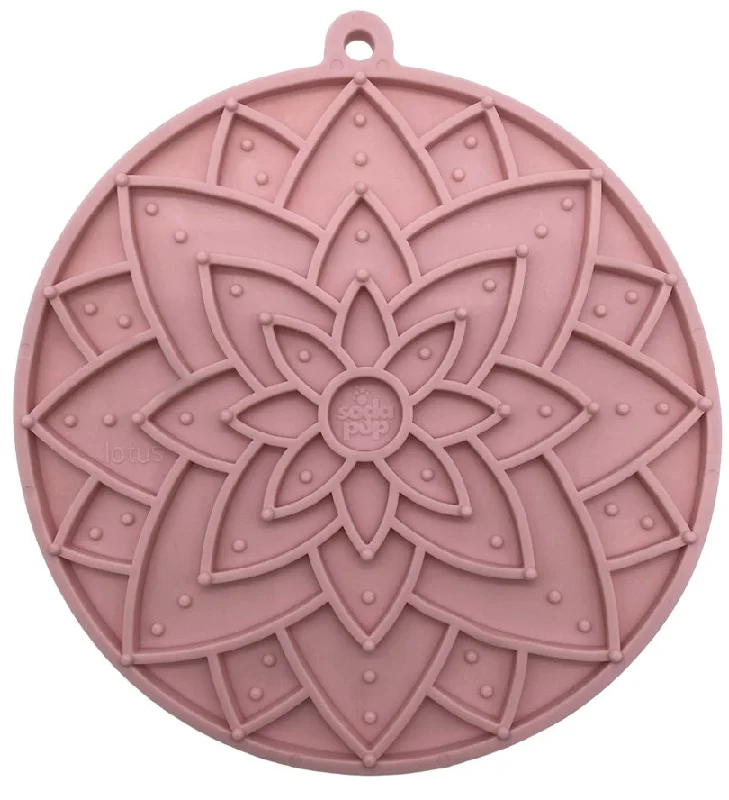 SodaPup Emat Large Pink Lotus Enrichment Lick Mat