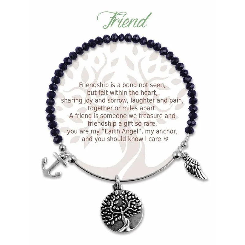 Earth Angel : Friend Radiant Black Stone Bracelet