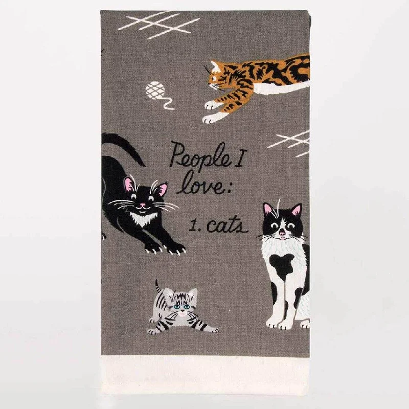 Blue Q : Dish Towel - "People I Love: Cats"