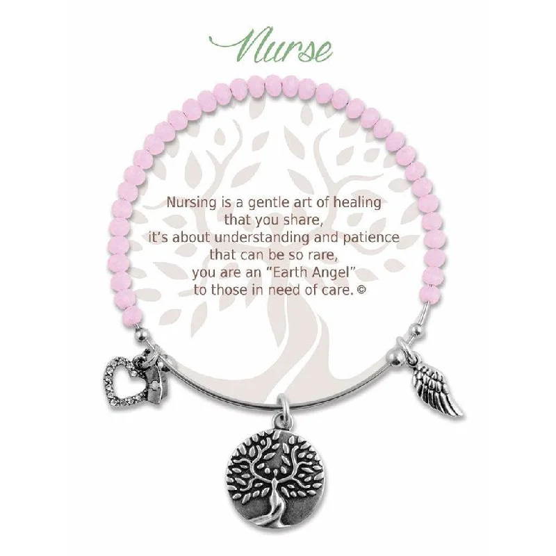 Earth Angel : Nurse Radiant Pink Stone Bracelet