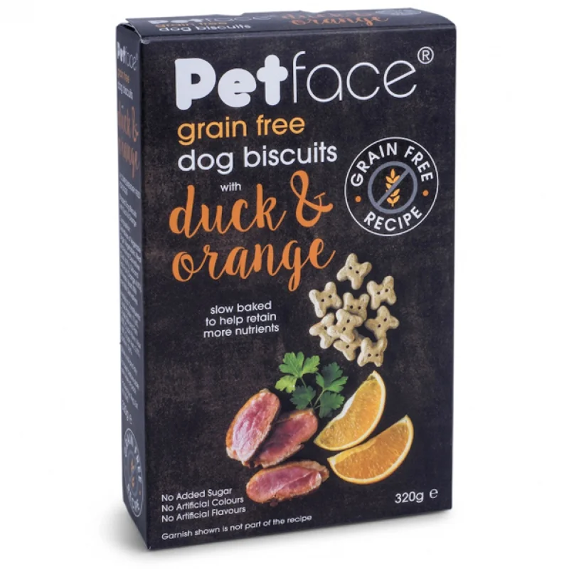 Petface Grain Free Duck & Orange Dog Biscuits