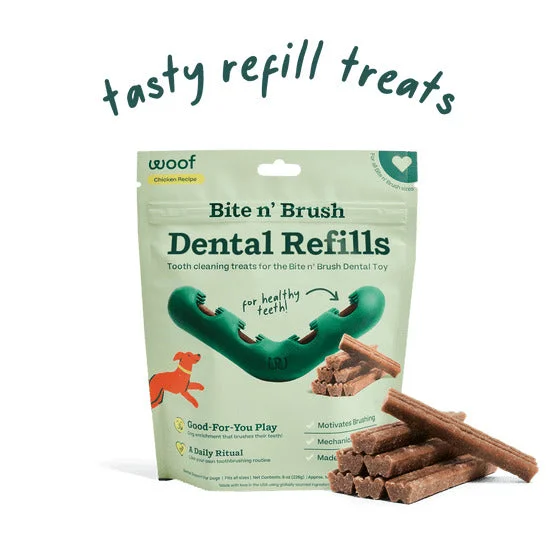 Woof Bite N' Brush Chicken Recipe Dental Refills For Dogs