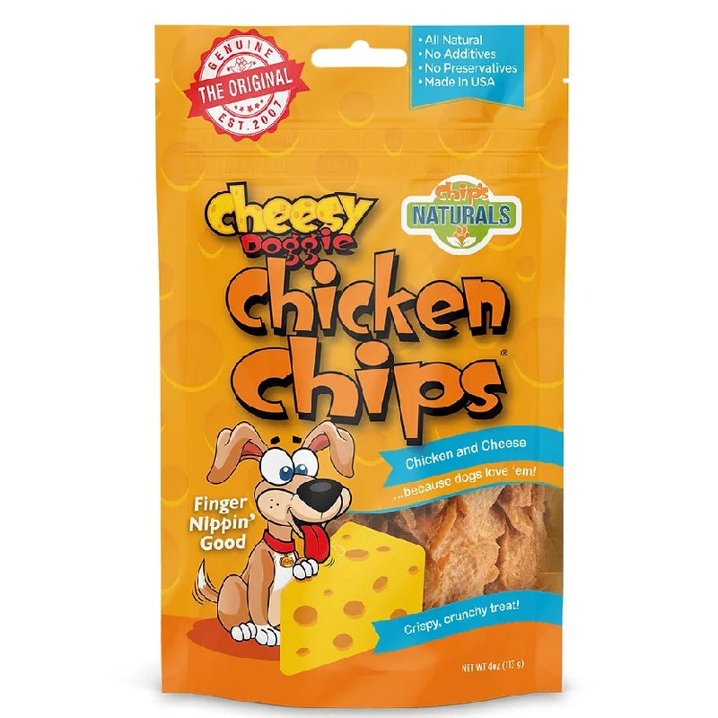 Chip's Naturals Cheesy Chicken Chips Dog Treats - 4-oz