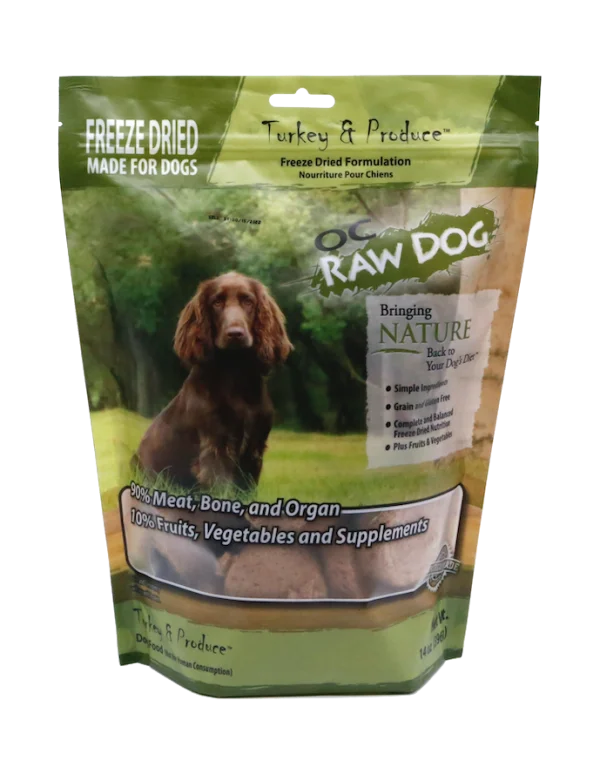 OC Raw Turkey & Produce Freeze Dried Dog Food