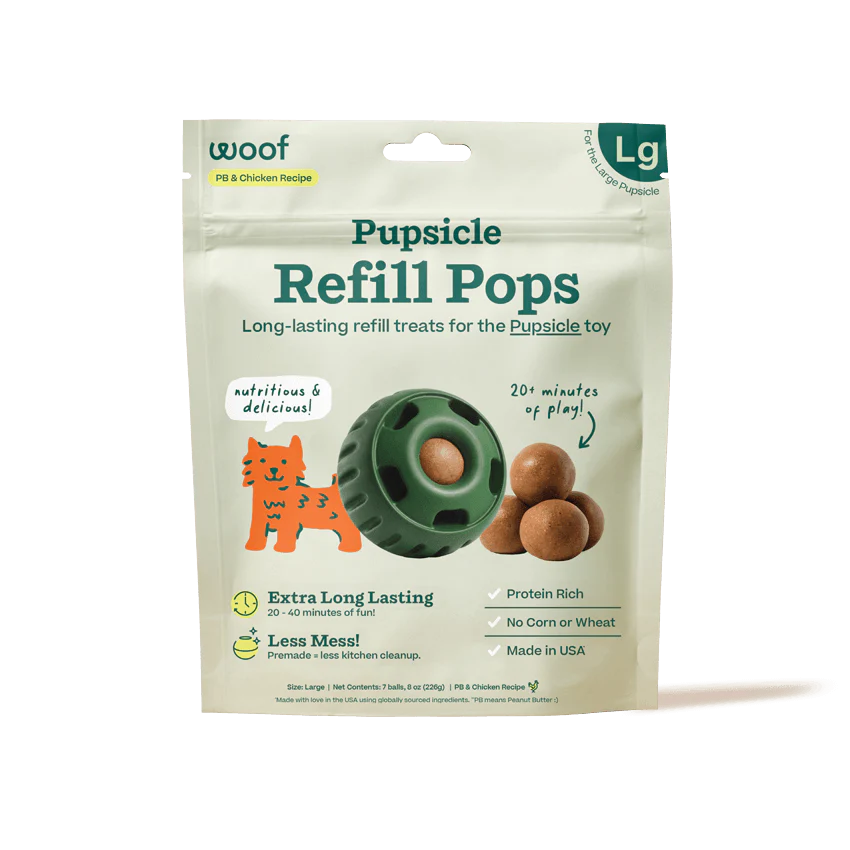 Woof Pupsicle PB & Chicken Refill Pops Treats for Dogs