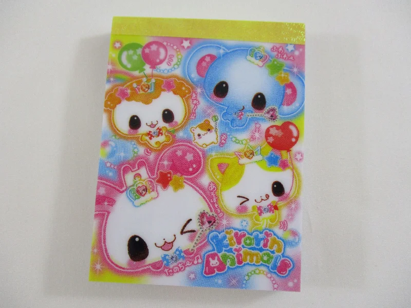 Cute Kawaii Kamio Kirarin Animals Mini Notepad / Memo Pad - Stationery Designer Paper Collection