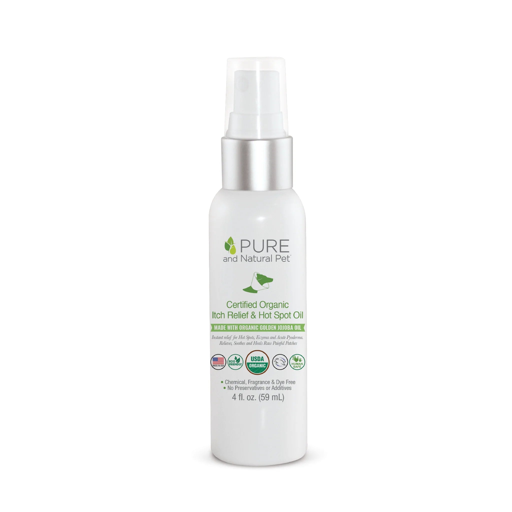 Pure and Natural Certified Organic Itch Relief & Hot Spot Oil