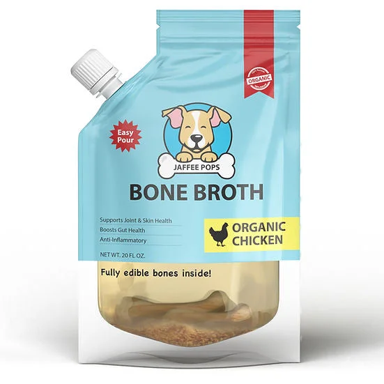 Jaffee Pops Organic Chicken Bone Broth with Edible Bones- 20 0z