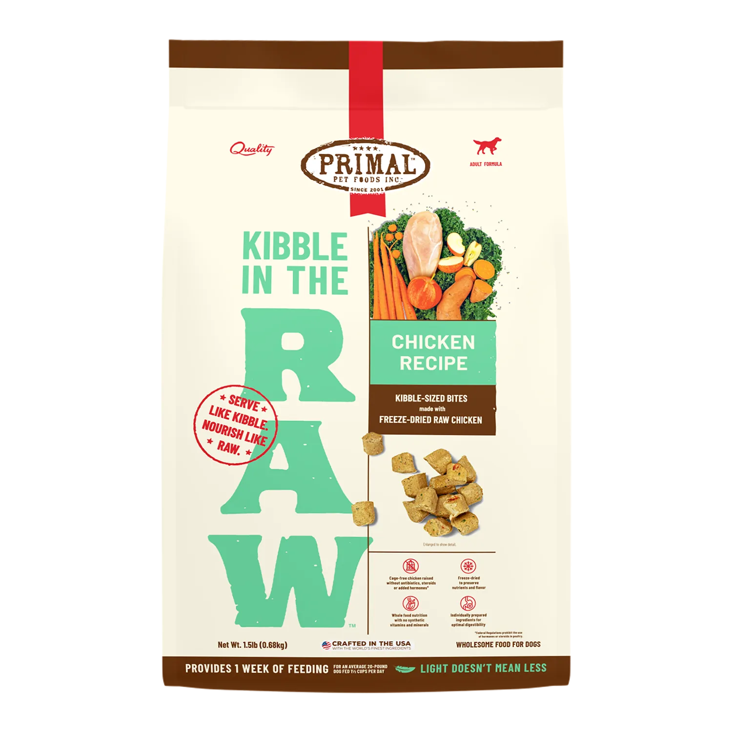 Primal Kibble In The Raw Chicken Recipe For Dogs