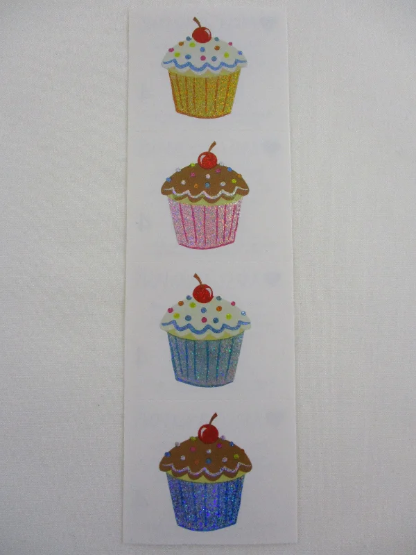 Mrs Grossman Sparkle Delightful Cupcake Reflections Sticker Sheet / Module - Vintage & Collectible