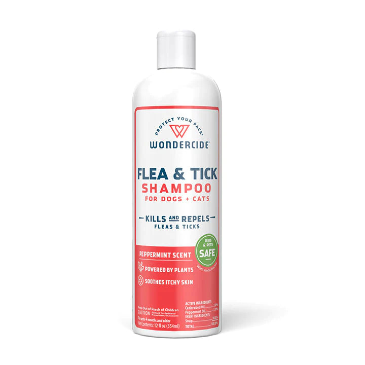 Wondercide Flea & Tick Shampoo for Dogs + Cats with Natural Essential Oils