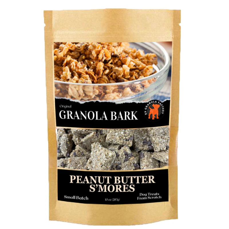 K9 Granola Factory Small Batch Peanut Butter S'mores Granola Bark Dog Treats-10 oz