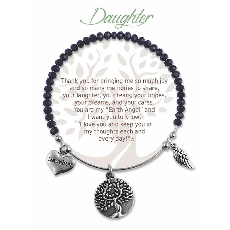 Earth Angel : Daughter Radiant Black Stone Bracelet