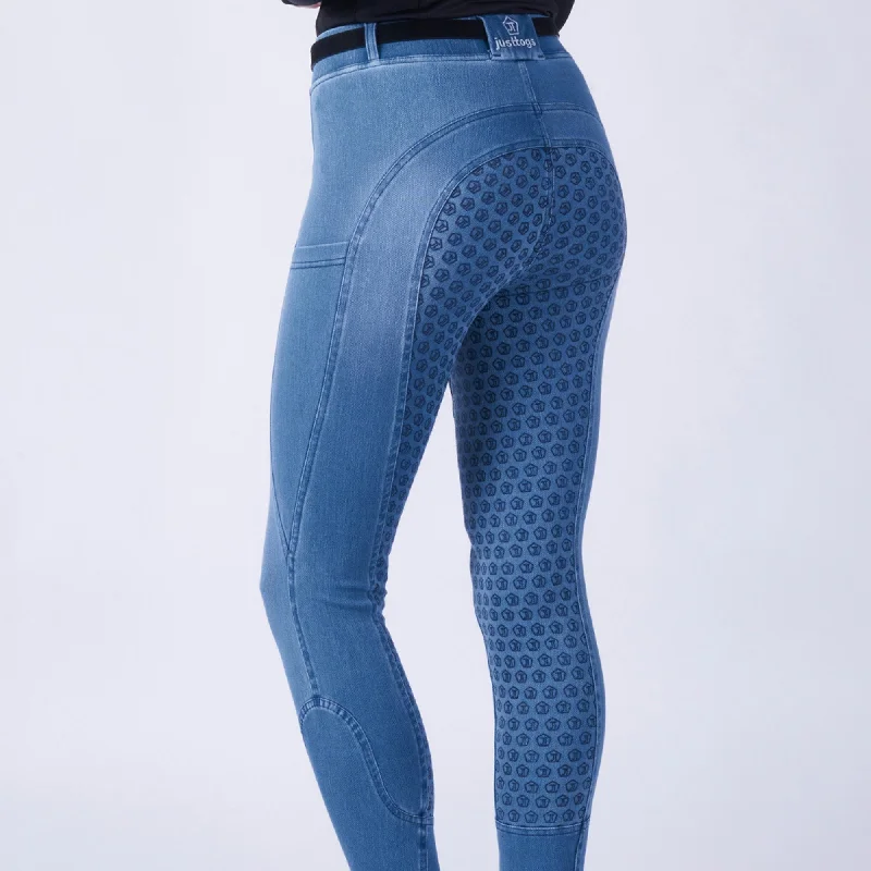 Just Togs Ladies Just Jeans Rider Tight - Ice Blue