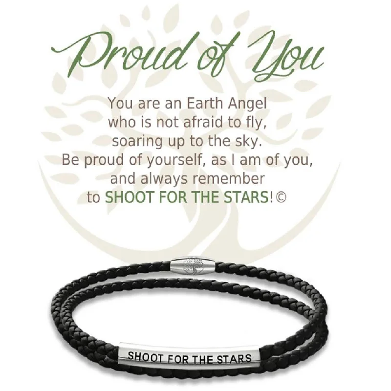 Earth Angel : Proud of You Champagne Leather Bracelet