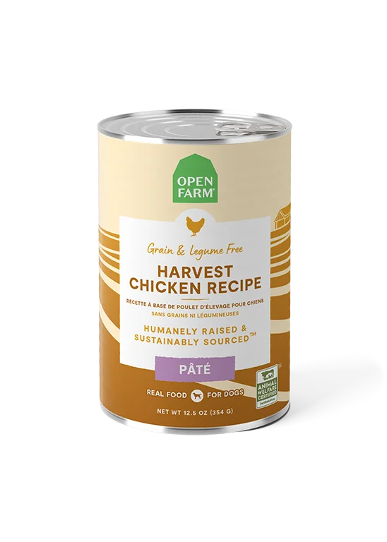 Open Farm Harvest Chicken Recipe Pate Wet Dog Food, 12/12.5oz